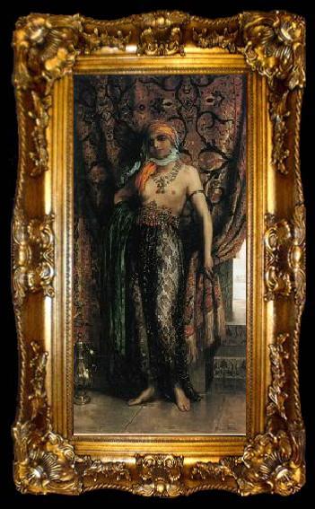 framed  unknow artist Arab or Arabic people and life. Orientalism oil paintings  447, ta009-2